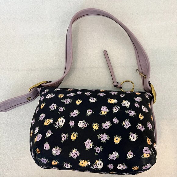 Coach VINTAGE ROSE PRINT NYLON CARGO SHOULDER - Picture 2 of 3